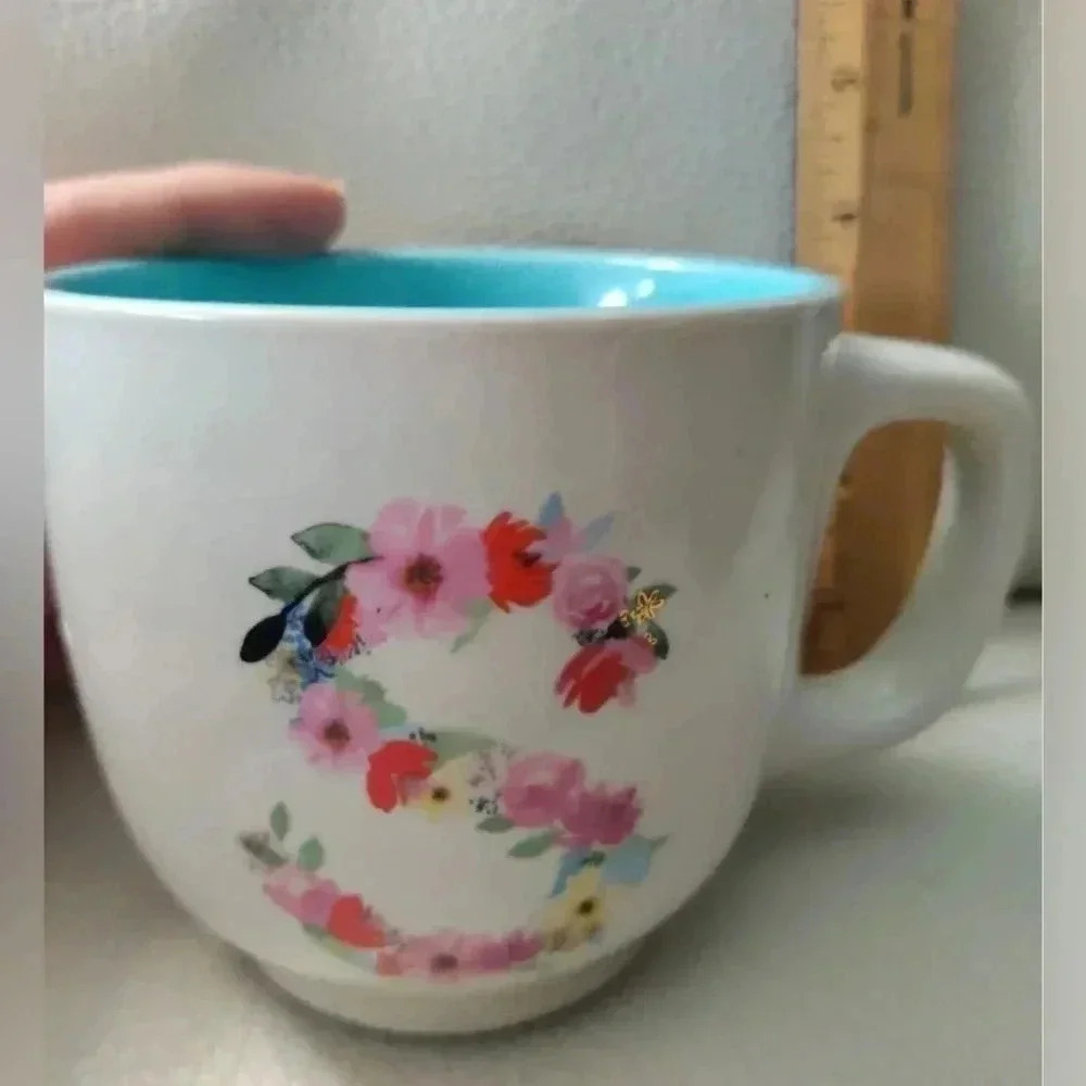 Modern Expressions Monogram Coffee Tea Soup Hot Chocolate Cup Mug “S”